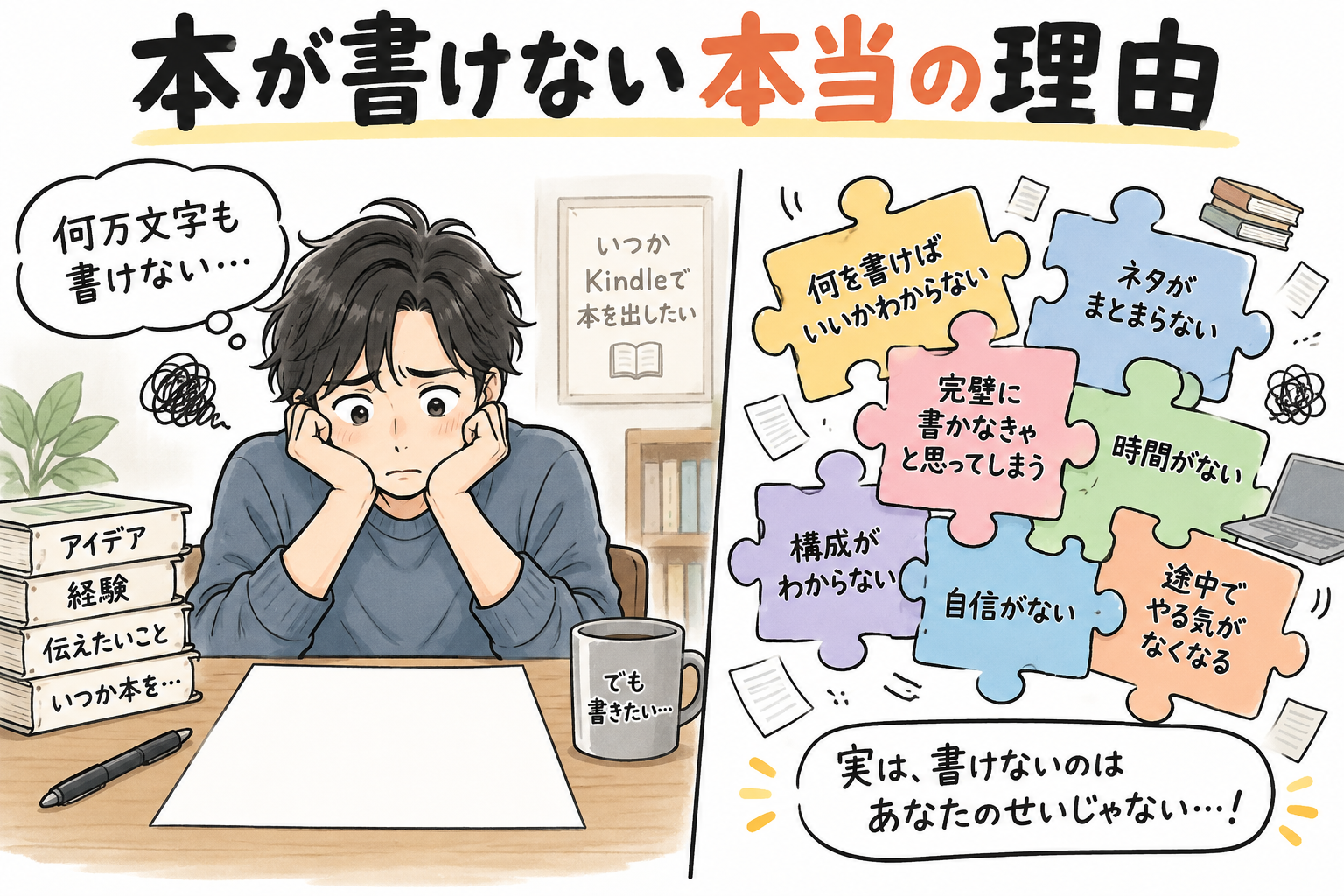 本が書けない本当の理由を示す図解