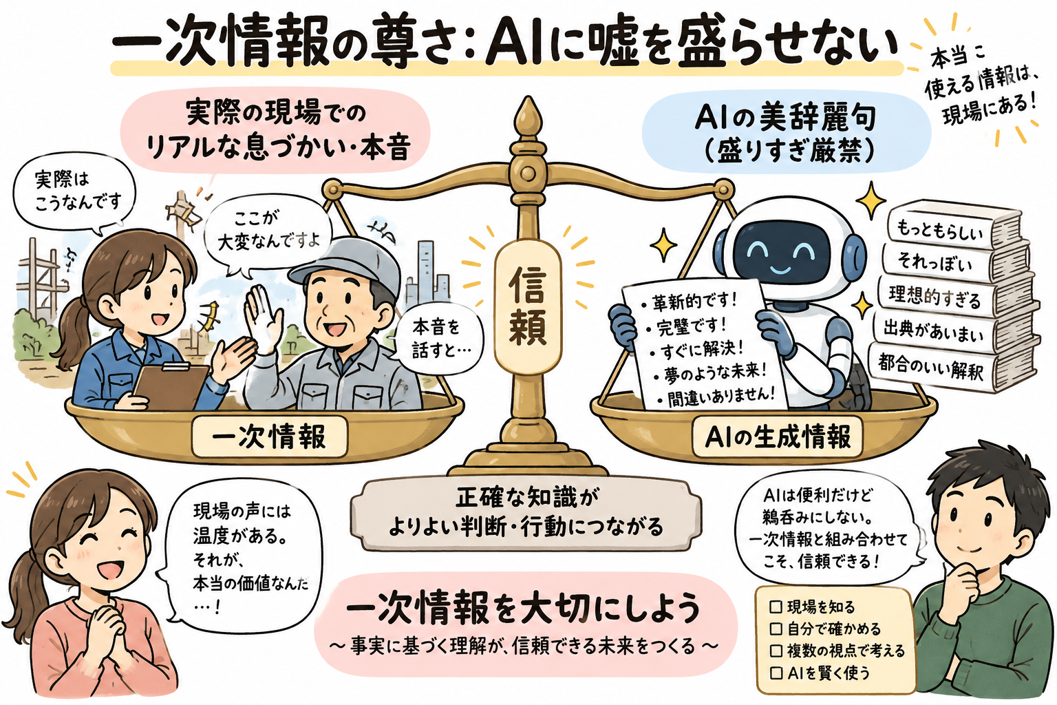 一次情報の尊さ：AIに嘘を盛らせない誠実さ