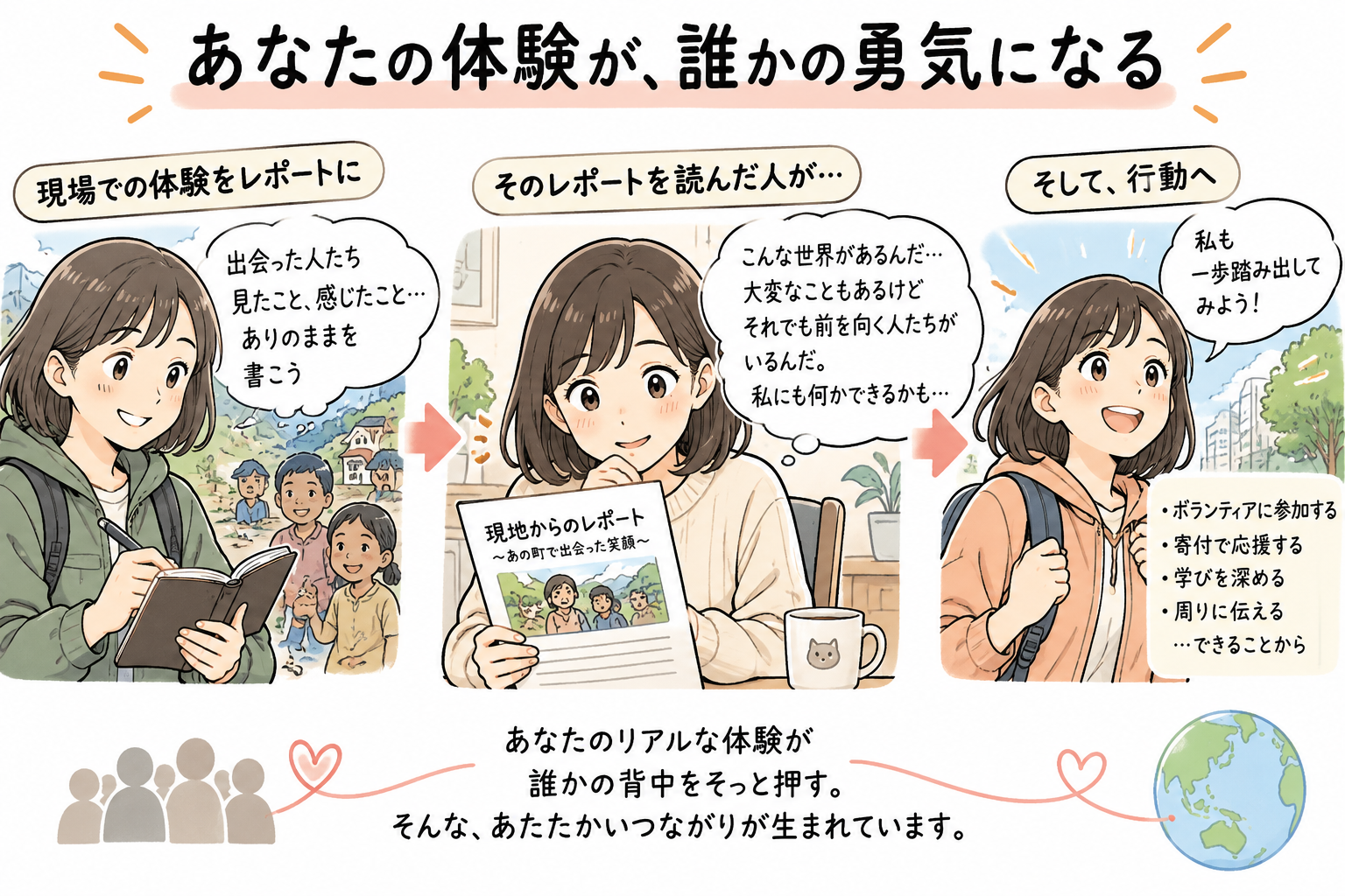 あなたの体験が、誰かの勇気になる