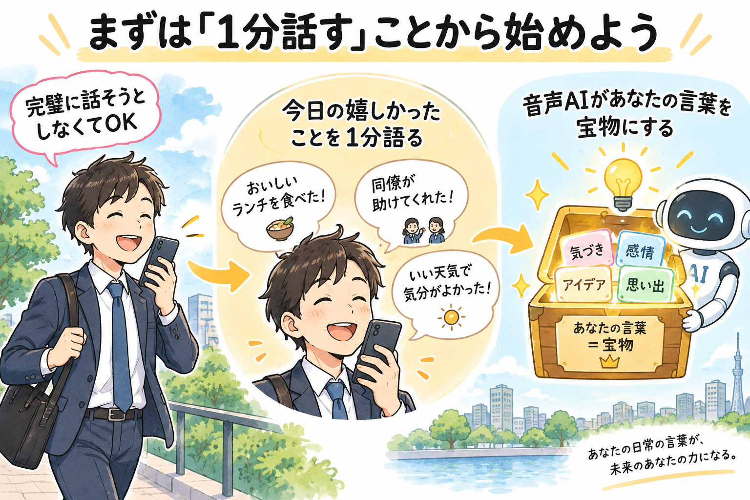 まずは「1分話す」ことから始めよう
