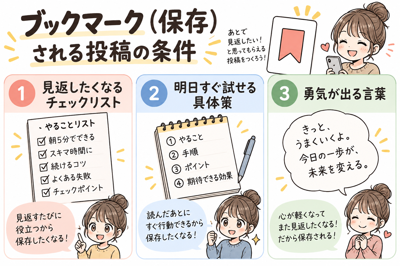 ブックマーク（保存）される投稿の条件